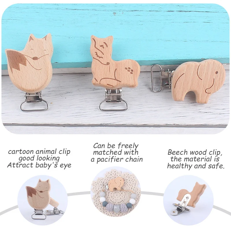 Clip Baby Products Cartoon Animal Beech Creative Elephant Shape Diy Pacifier Chain Accessories |