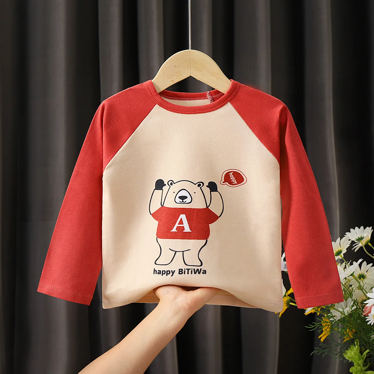 

2022 Spring and Autumn Kids New Design Cartoon Tops for Boys and Girls Long-sleeved Children's Bottoming Shirt Cotton T-Shirt