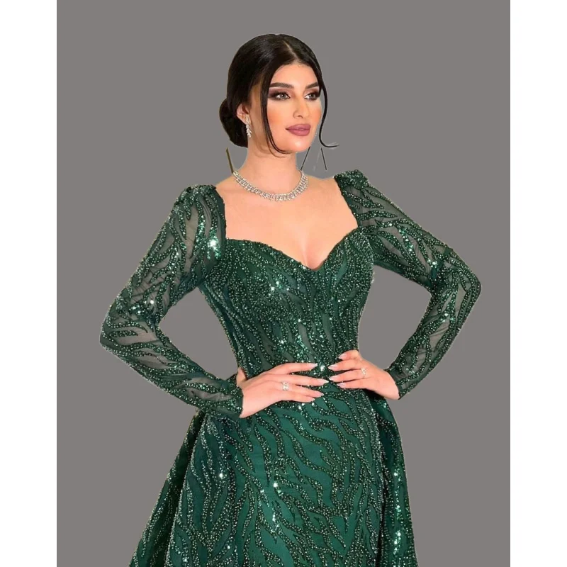 Длинные платья торжественное вечернее платье с длинным рукавом кружевное