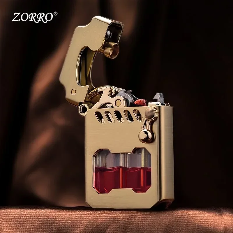 Фото Новинка 202, керосиновая зажигалка Zorro Cyber Mecha, прозрачная контейнер-рокер, крутая классическая мужская зажигалка Torrens Tide, оптовая продажа №2
