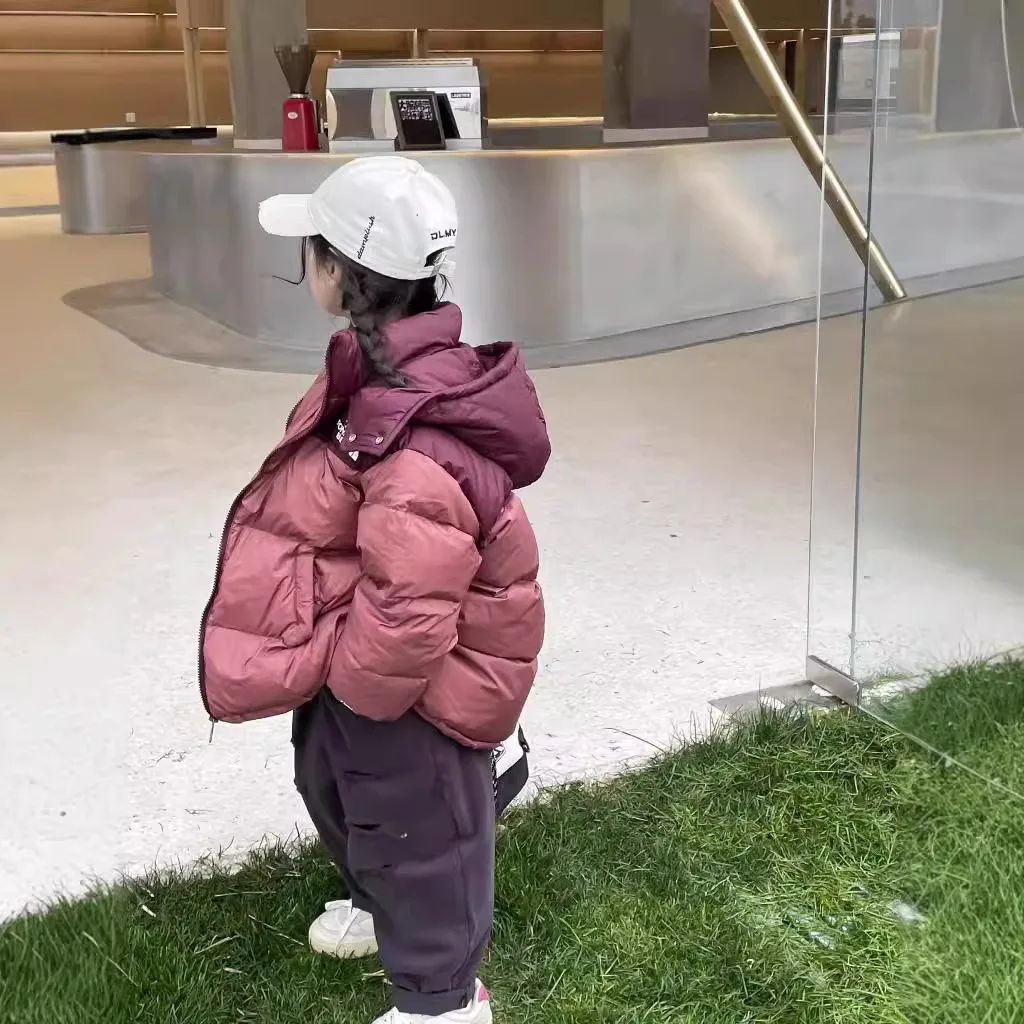 Осенне-зимний новый детский пуховик для мальчиков и девочек утепленная теплая