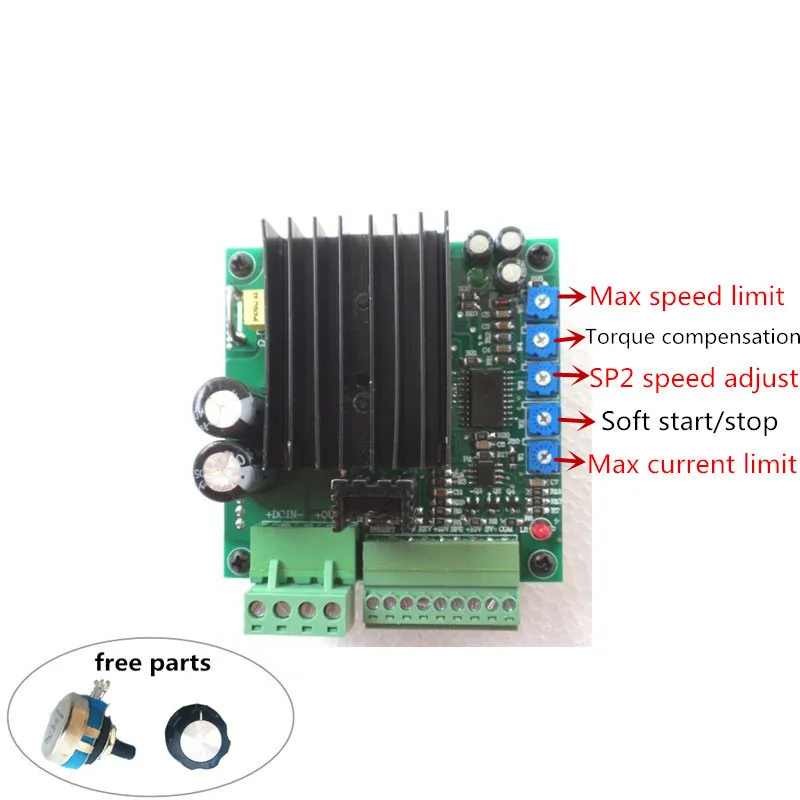 Маленький размер 24 В ШИМ контроллер двигателя постоянного тока 10 А низкая цена