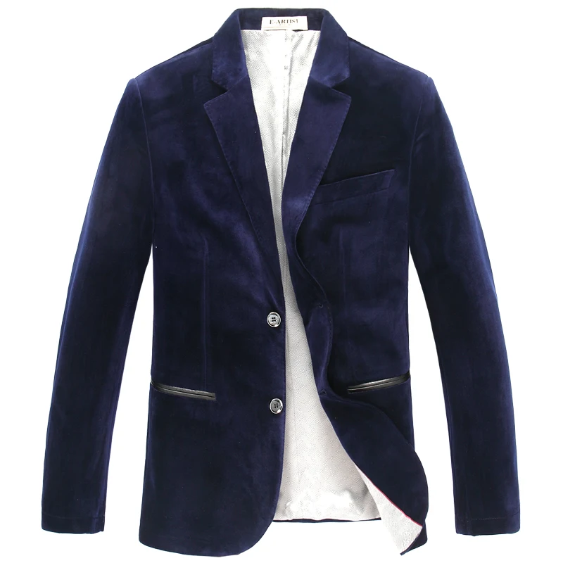 

New Arrival Spring And Autumn Large Velvet Suit Men Loose Jacket Casual Single Breasted Mens Blazers Plus Size XL-6XL 7XL
