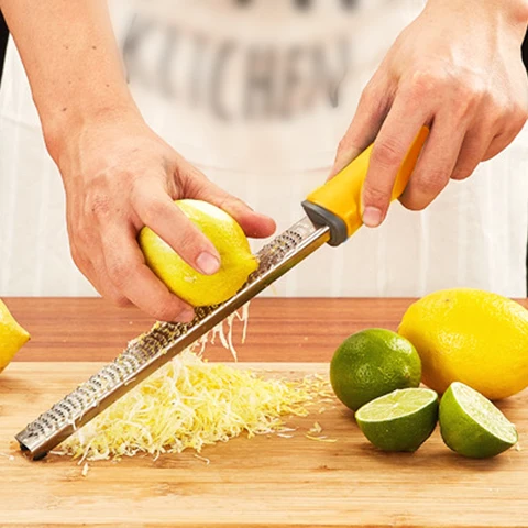 Терка для лимона и сыра, терка для пищевых продуктов из нержавеющей стали, для пармезан, имбиря, мускаты, чеснока, шоколада, фруктов, кухонный инструмент