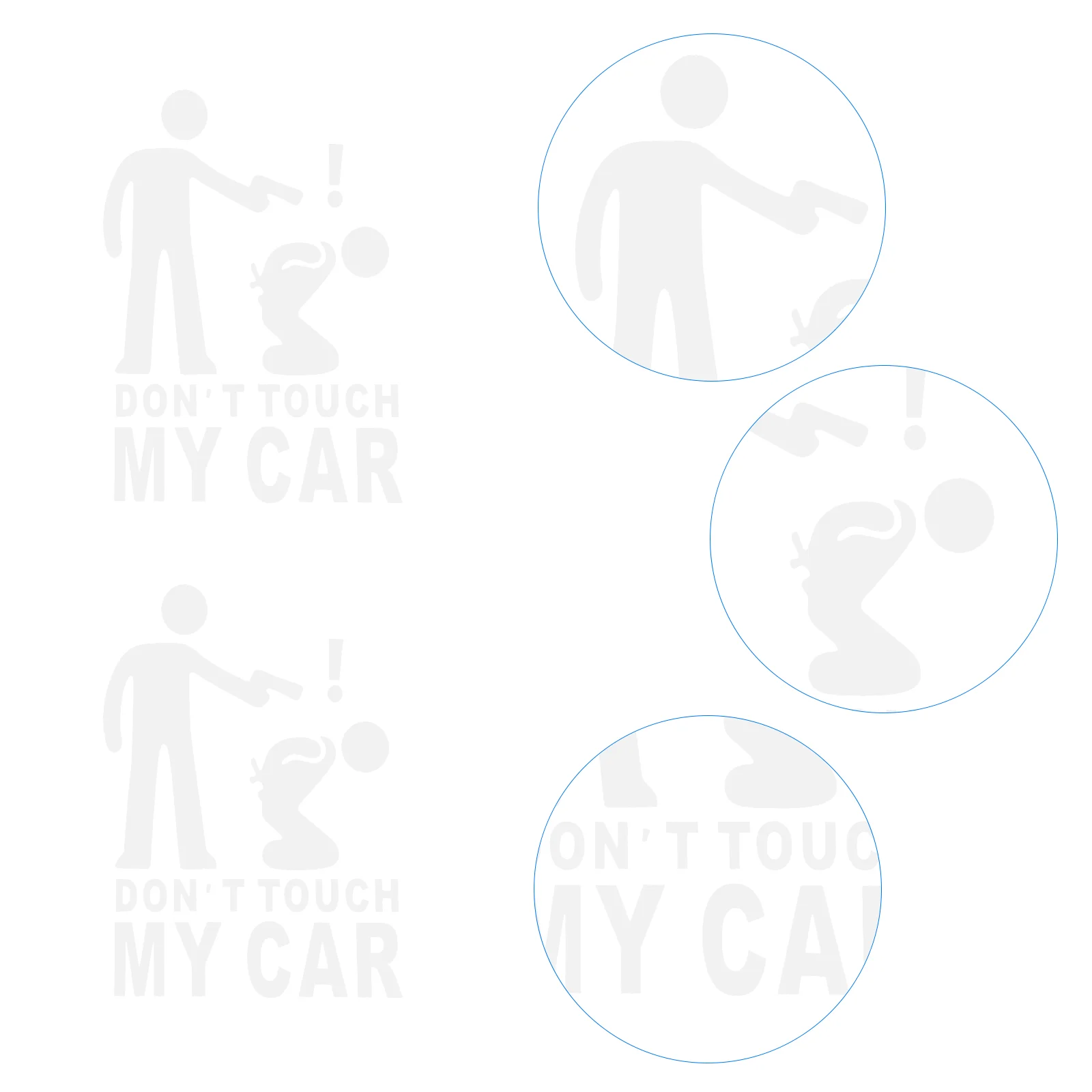 

5 Pcs Car Stickers Adhesive Stickers Car Bumper Sticker Applique Car Decal Sticker Pet Reflective Car Side Decals