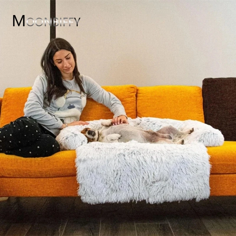 

Large Dog Pets Nest Sofa Bed Removable Cover Dog Couch Bed Washable Plush Dogs Kennel Winter Warm Sleepping Cushion Dog Sipplies