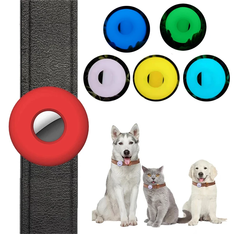 

Флуоресцентный чехол для Apple airtag, силиконовый чехол для защиты от потери, с определителем местоположения домашних животных и детей