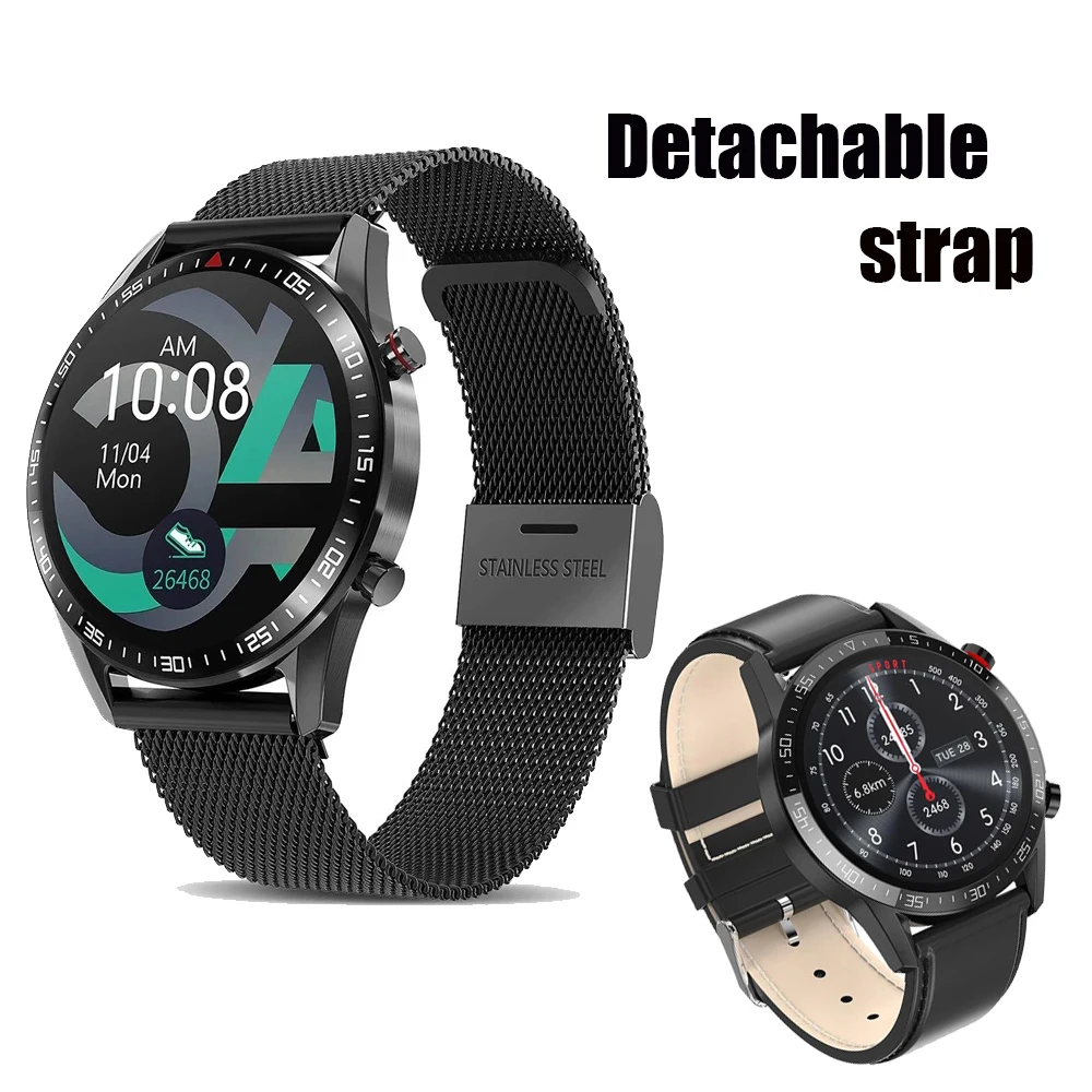 

Women Men Smart Watch Full Touch Screen Round Dial IP67 Heart Rate Detection Fitness Tracker Sport Smartwatch For Android IOS