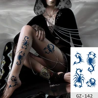 temporary tattoos stickers geometry flower snake scorpion juice ink lasting waterproof arm chest waist hip realistic fake tatoo
