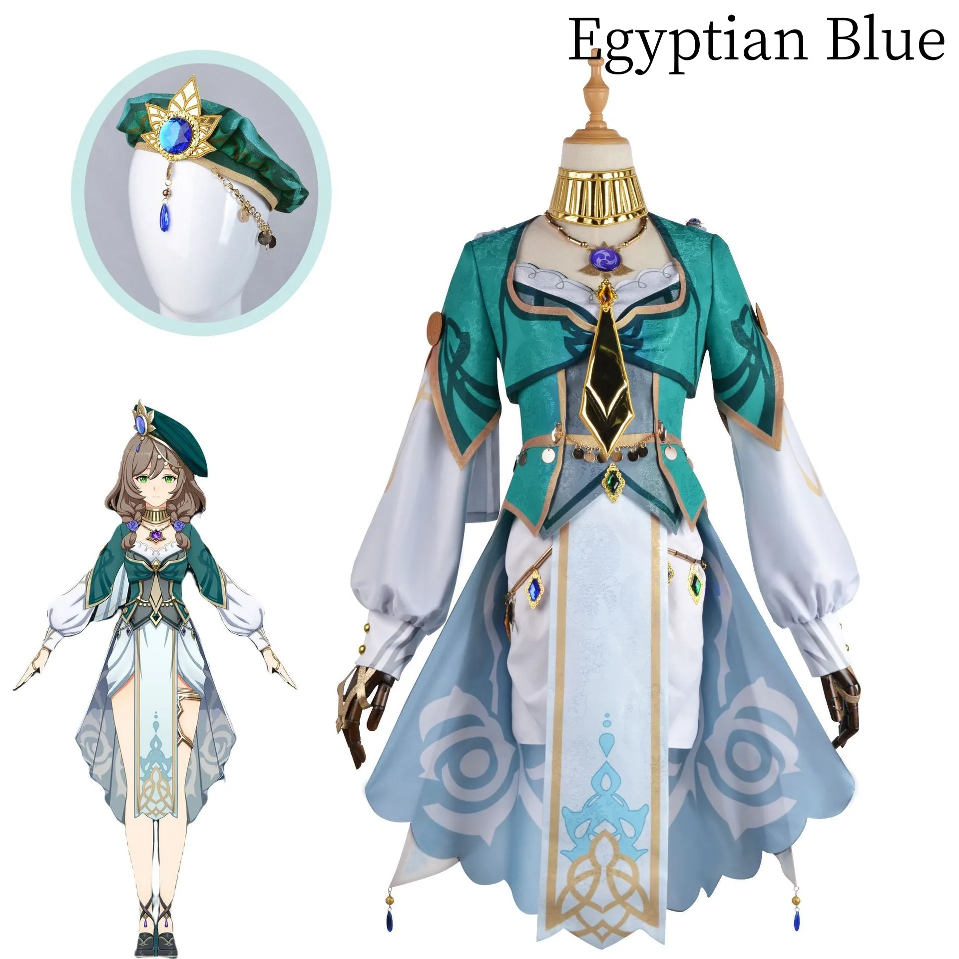 

Genshin Impact Cosplay Costumes Sumeru Egyptian Blue Cosplay Game Anime Clothing