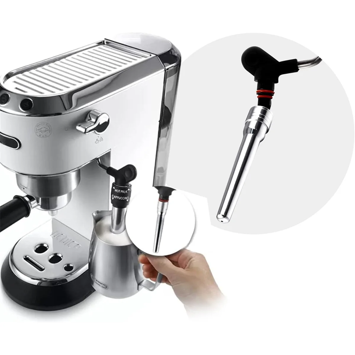 2 шт. носик с паровой насадкой для Delonghi Dedica EC680/EC685 EC9335 ECP3420 ECO310 внутренняя трубка из