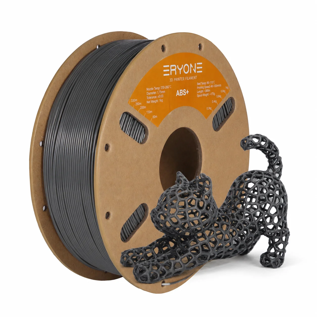 Фото Филамент для 3D-принтера ERYONE 1KG ABS Series, 1.75 мм, стандартный, высокоскоростной и универсальный, высокопрочный, с низкой деформацией, катушка 1 кг №4