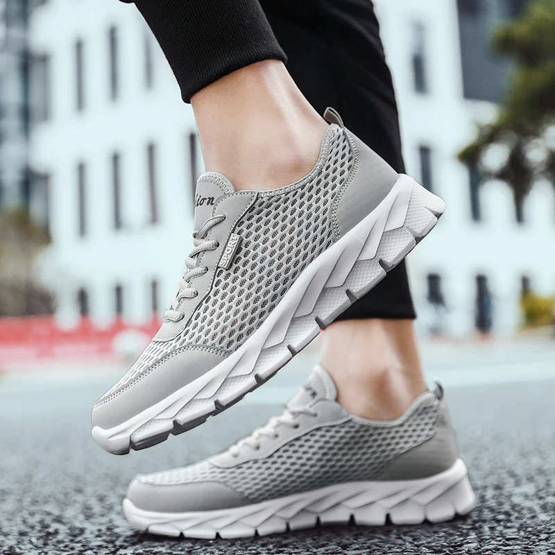 

Sneakers Tennis Shoes Mesh Breathable Comfortable Sneaker Grey/Black Men'S Casual Sports Shoes Lightweight Running/Jogging