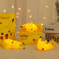 pikachu night light pikachu cute animal nursery bedside lamp for kids bedrooms ornaments childrens luminous toys christmas gift
