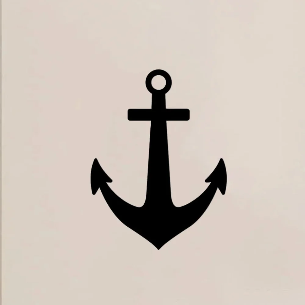 Черный Морской Якорь Настенное Искусство Металлическая Декоративная Деталь