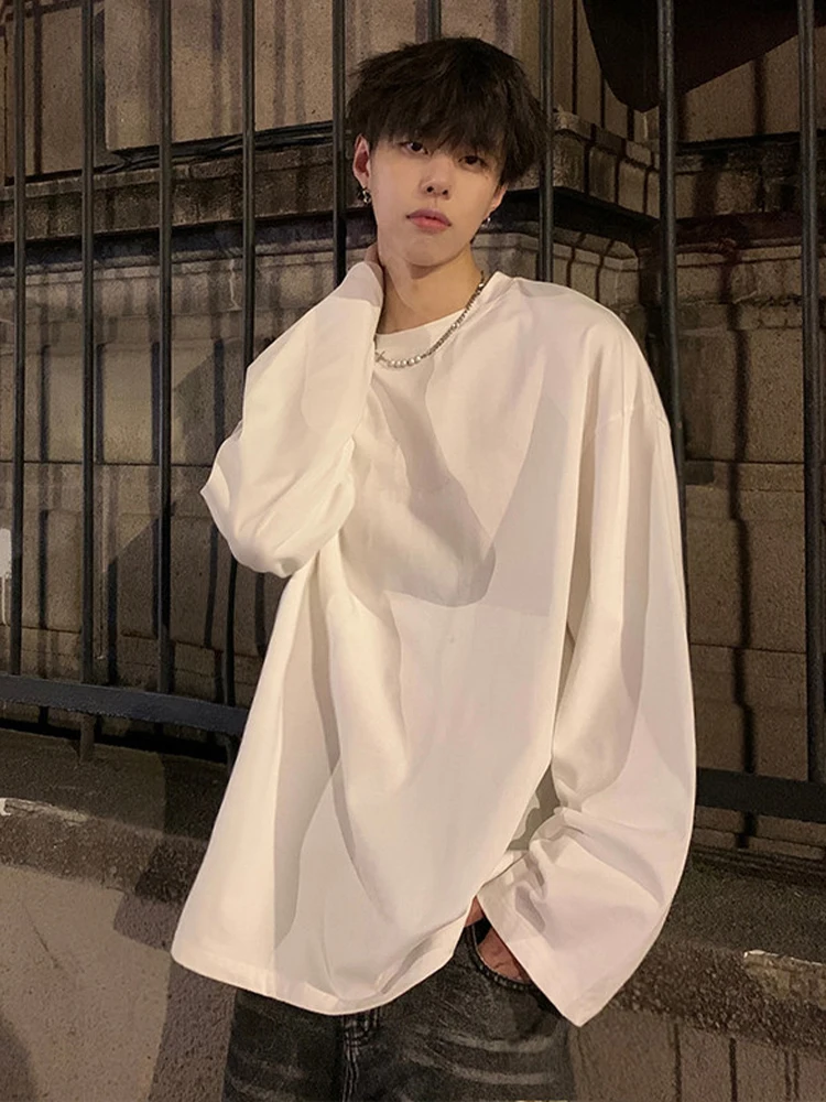 Cleanfit Белая рубашка с длинными рукавами Мужская осенняя одежда Тяжелая базовая