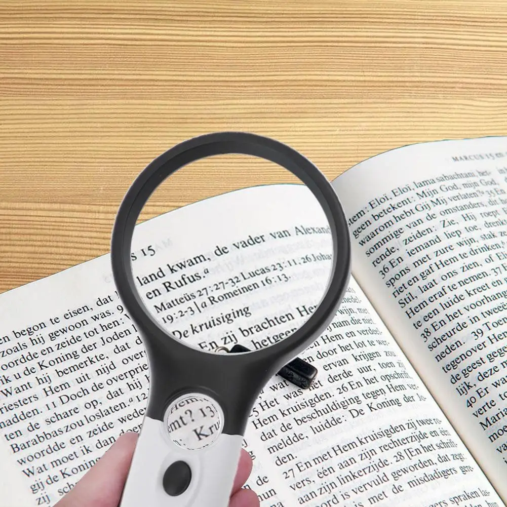 

Handheld Magnifying Glass Lens Jewelry Loupe Multi-functional Magnifier Elder Reading for Household Reading Newspaper