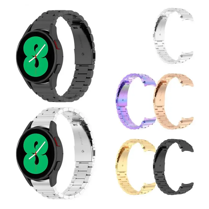 

Sweatproof Replaceable Strap Metal Steel Watchband Stainless Steel Metal Waterproof Unisex Watch Band For Samsung Galaxy Watch4