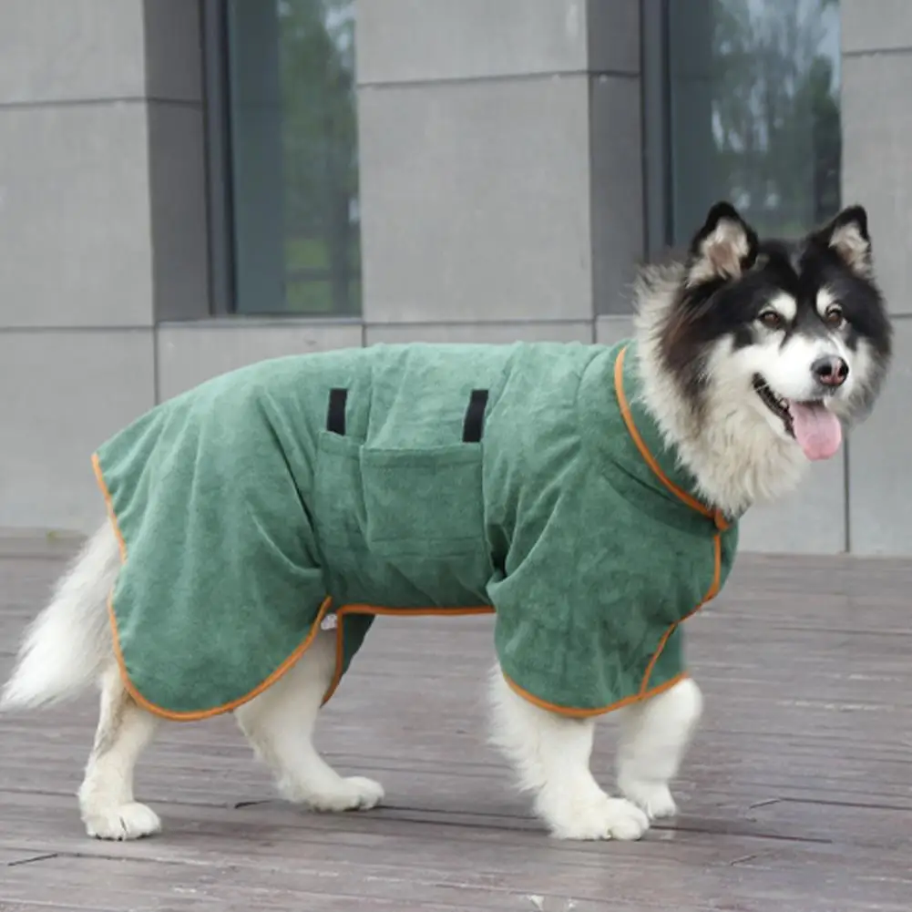 

Dog Bathrobe Towel Bath Robe Pet Bathrobe Drying Coat Absorbent Towel For Large Medium Small Dog Super Fast Dry Soft Adjustable