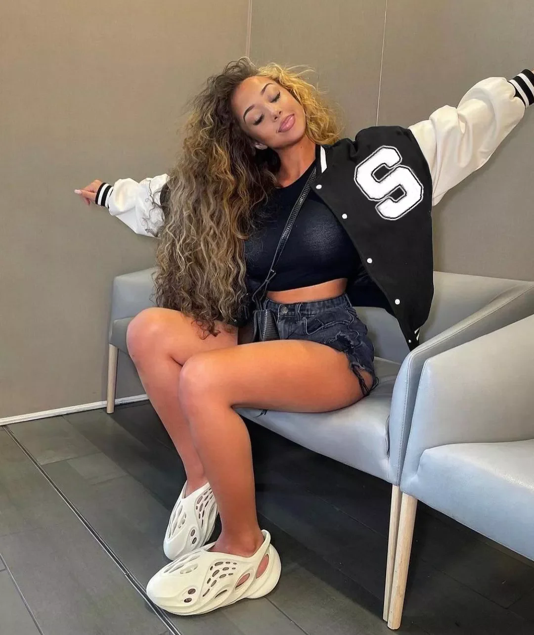 

Autumn high quality baseball faux leather patchwork jacket bomber jacket Y2K letters Harajuku hip hop women's clothing