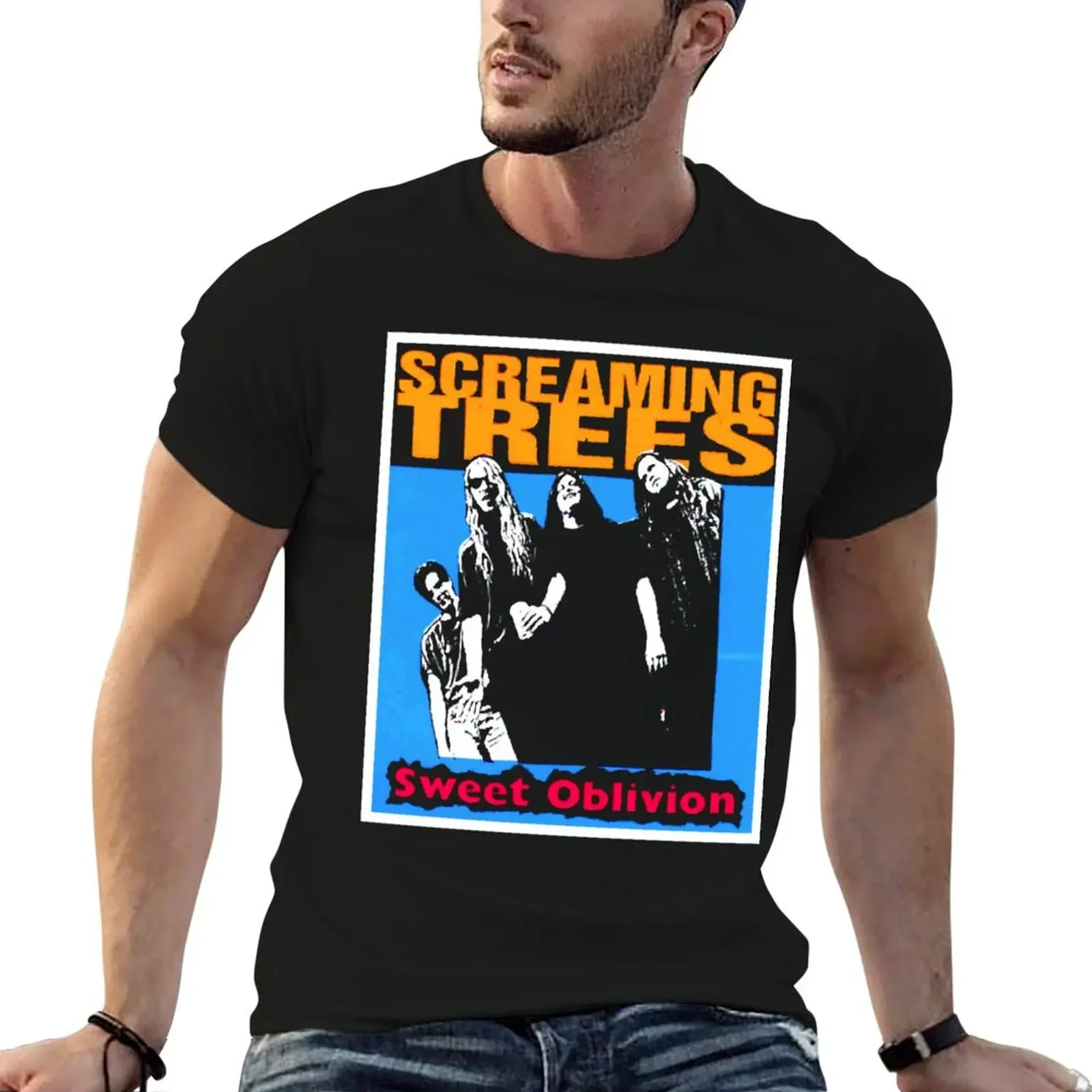 Забавные подарки кричащие деревья альтернативная футболка в стиле ретро с