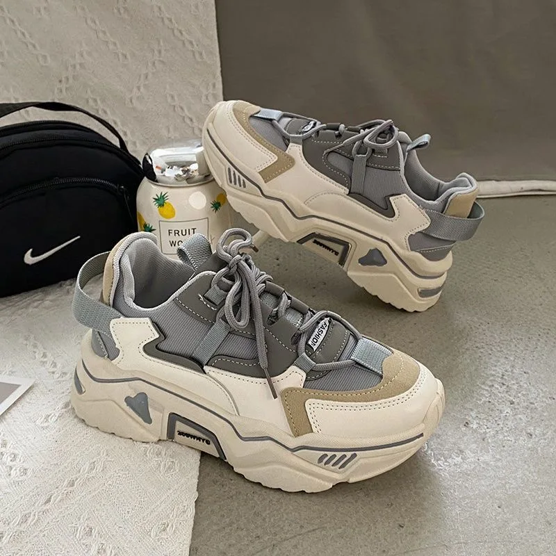 2023 new women's shoes increase fashion solid color breathable women's vulcanized shoes summer sports shoes ladies sports shoes