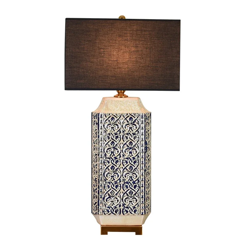 Американская Керамическая Настольная лампа AOSONG в стиле ретро креативный