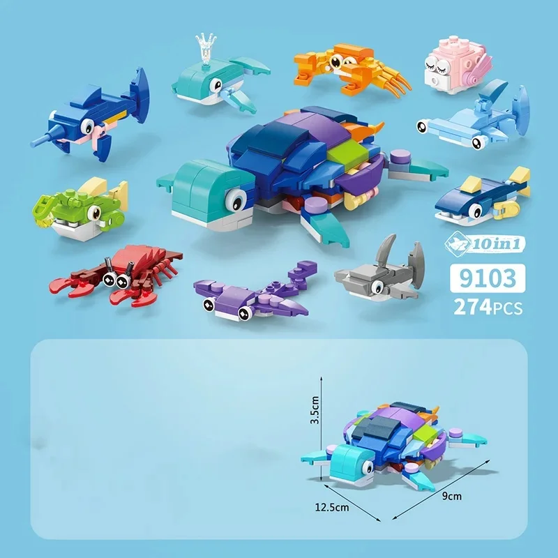 MOC насекомое животное парк динозавр мультфильм бабочка мини модель строительные