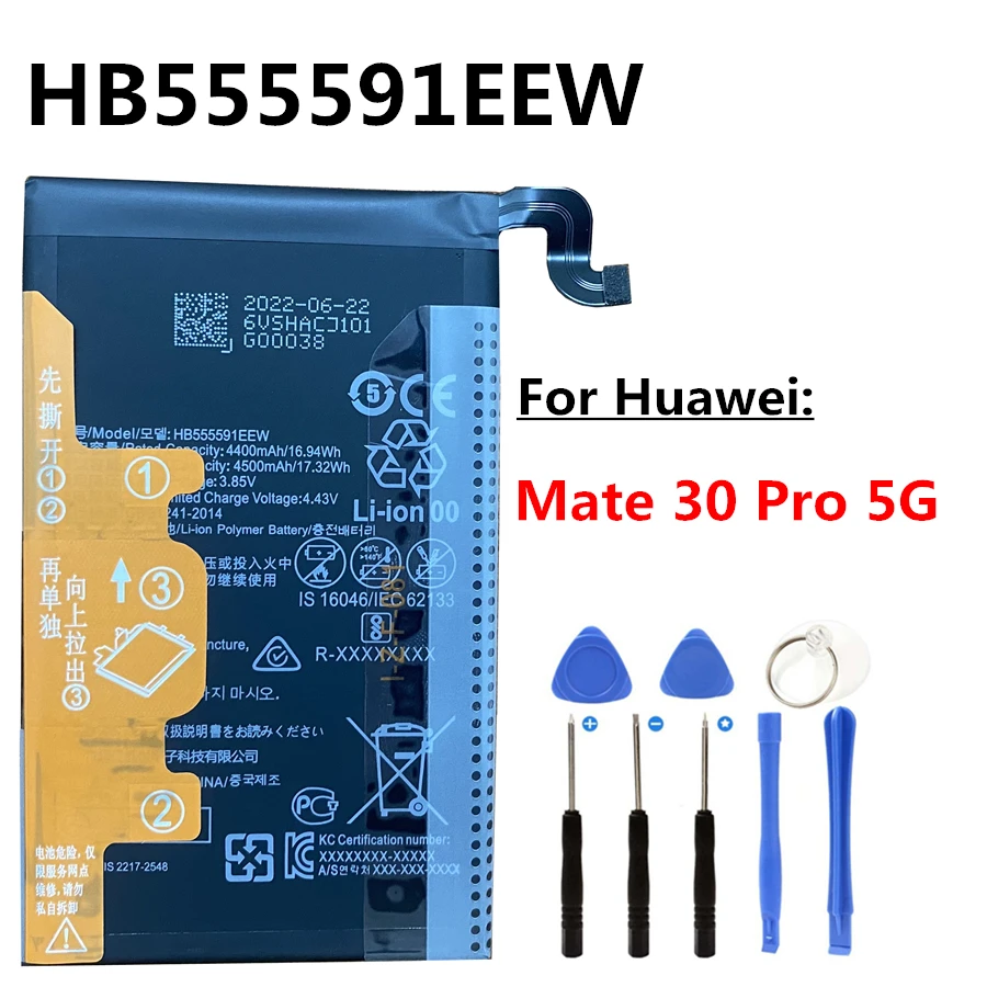 

Original HB555591EEW 4500mAh Phone Battery for Huawei Mate 30 Pro 5G , Mate30 pro 5G , Mate30Pro 5G Replacement Batteries