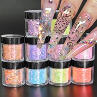 1kgbag nail glitter powder mix size chunky gradient mermaid hexagon sequins for manicure nail art flakes decoration sequins