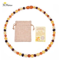 classical amber teething necklace authenticity handmade natural baltic amber necklace baroque style jewelry gift for babyadult