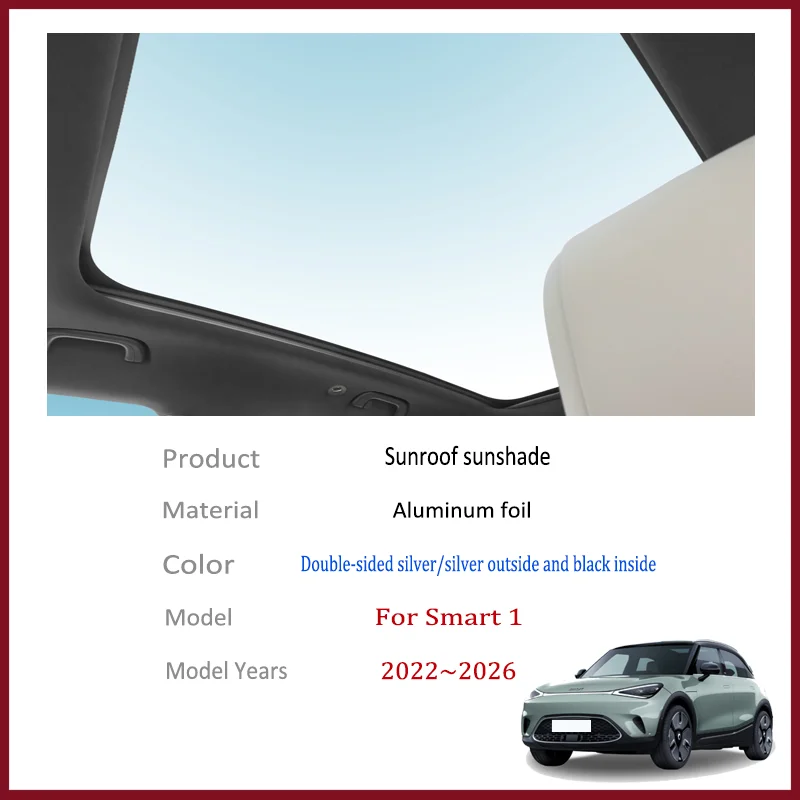 Фото Автомобильные солнцезащитные козырьки на крыше для Smart 1 2022 ~ 202226 2023 2024 2025 MK1, солнцезащитный крем на крыше с автоматическим люком, теплоизоляция, аксессуары с защитой от УФ-лучей №2