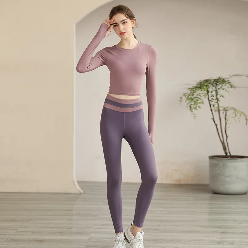 Exercise Fitness Yoga Suit Women with Bra Running Top Yoga Fitness Suit Women Sport Set Women Gym Set Women Clothes for Women