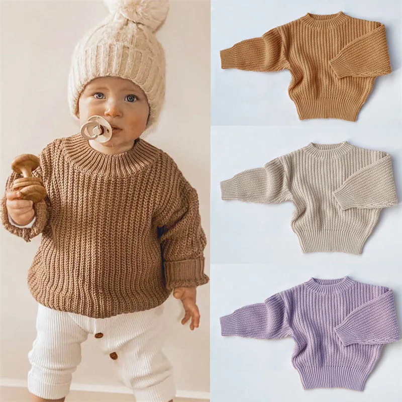 

Baby Girls Boy Soft Knitted Sweater for 0-6Y Children's Tops Clothes Spring Autumn Kids Pullover Sweaters Baby Clothes Winter