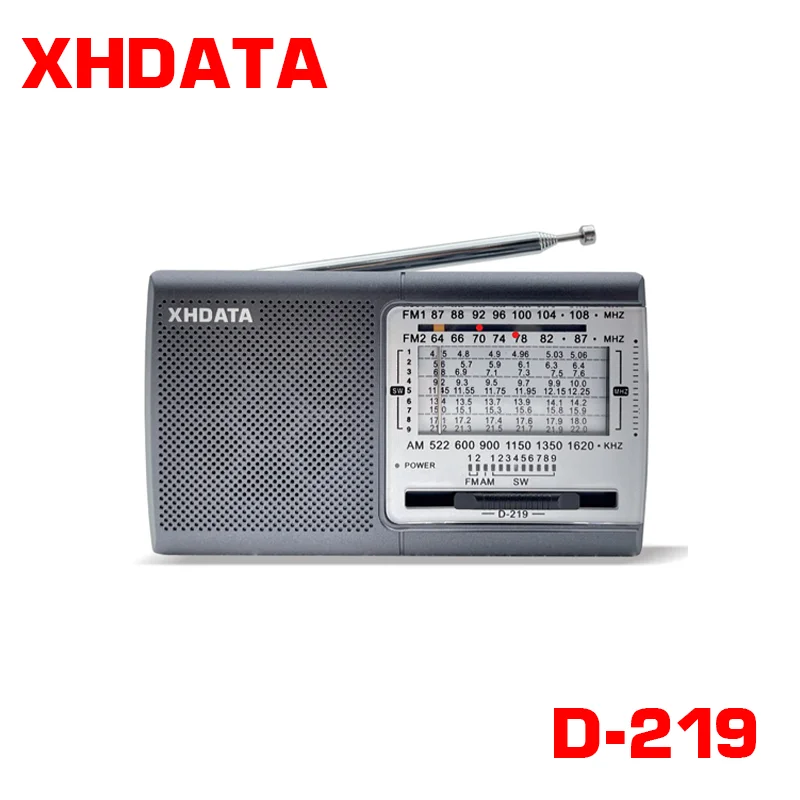 XHDATA D-219 портативное радио FM AM SW1-9 11 диапазонов радиоприемник Высокая