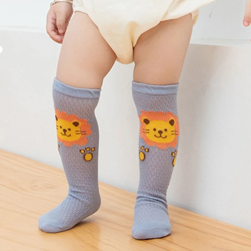

Toddler Infant Baby Knee High Socks Cute Colorful Cartoon Animal Pattern Summer Breathable Mesh High Tube Stockings