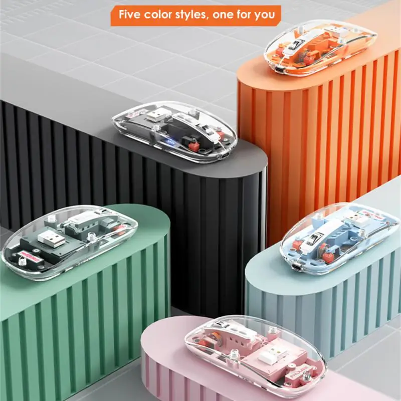 

Wireless Prevent Peeping Office Mouse Transparent Mute Mouse Usb Interface Transparent Mouse Wireless Mouse