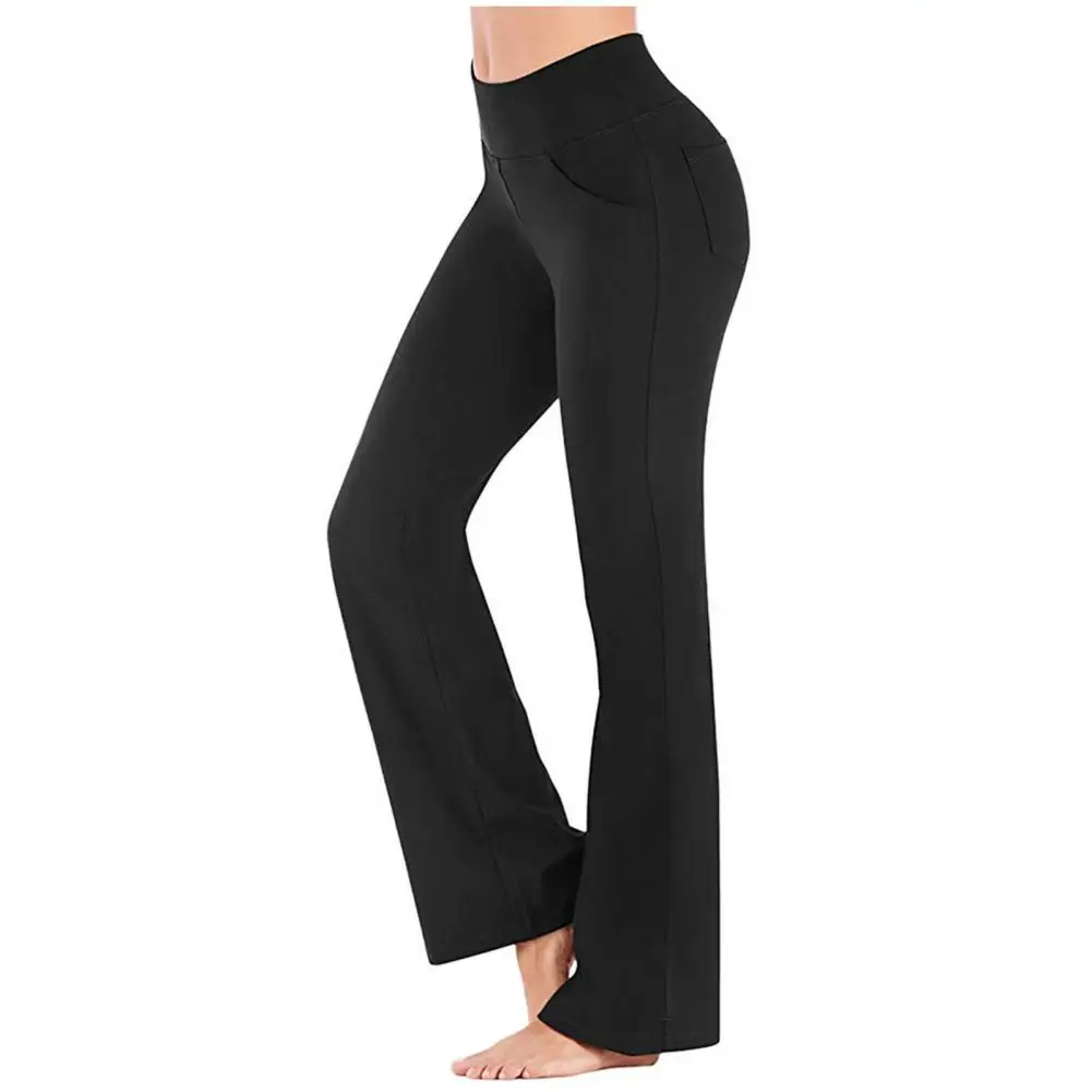 

Women Sport Pants Wide Leg Stretchy Firm Stitching Sweatpants Female Clothes