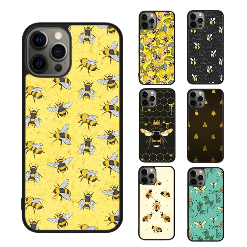 Чехол для телефона с пчелами iPhone SE2020 15 16 14 13 Pro Max Coque 12 11 Apple 8 PLUS 7 6S fundas