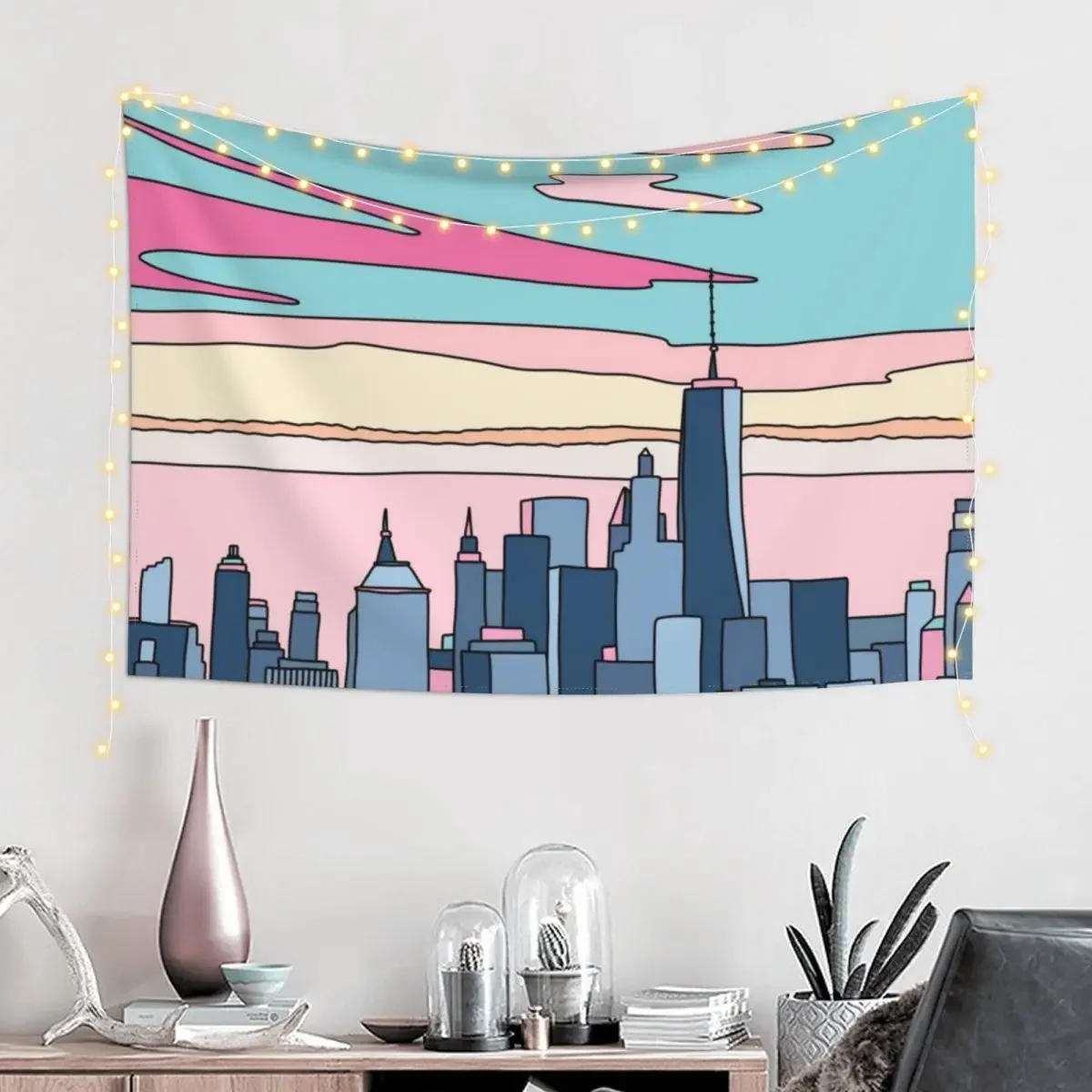 Город закат от Elebea гобелен настенный декор эстетический для комнаты украшение