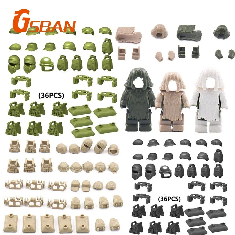 

Военное оружие оборудование Ghillie костюм пуленепробиваемый жилет шлем строительные блоки Развивающие игрушки Детские подарки Военные Аксе...