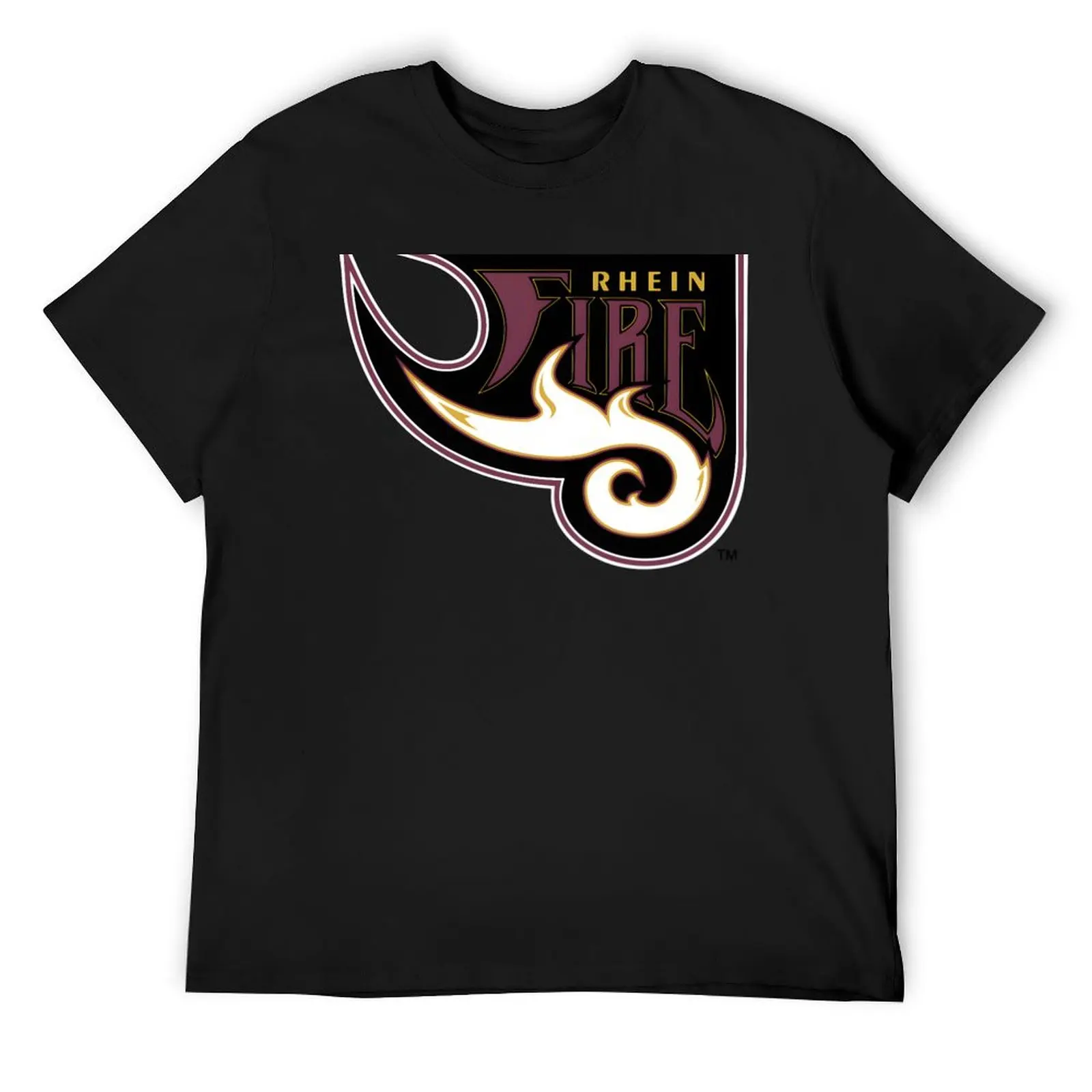 Классическая футболка с винтажным логотипом Rhein Fire футболки аниме уличная одежда