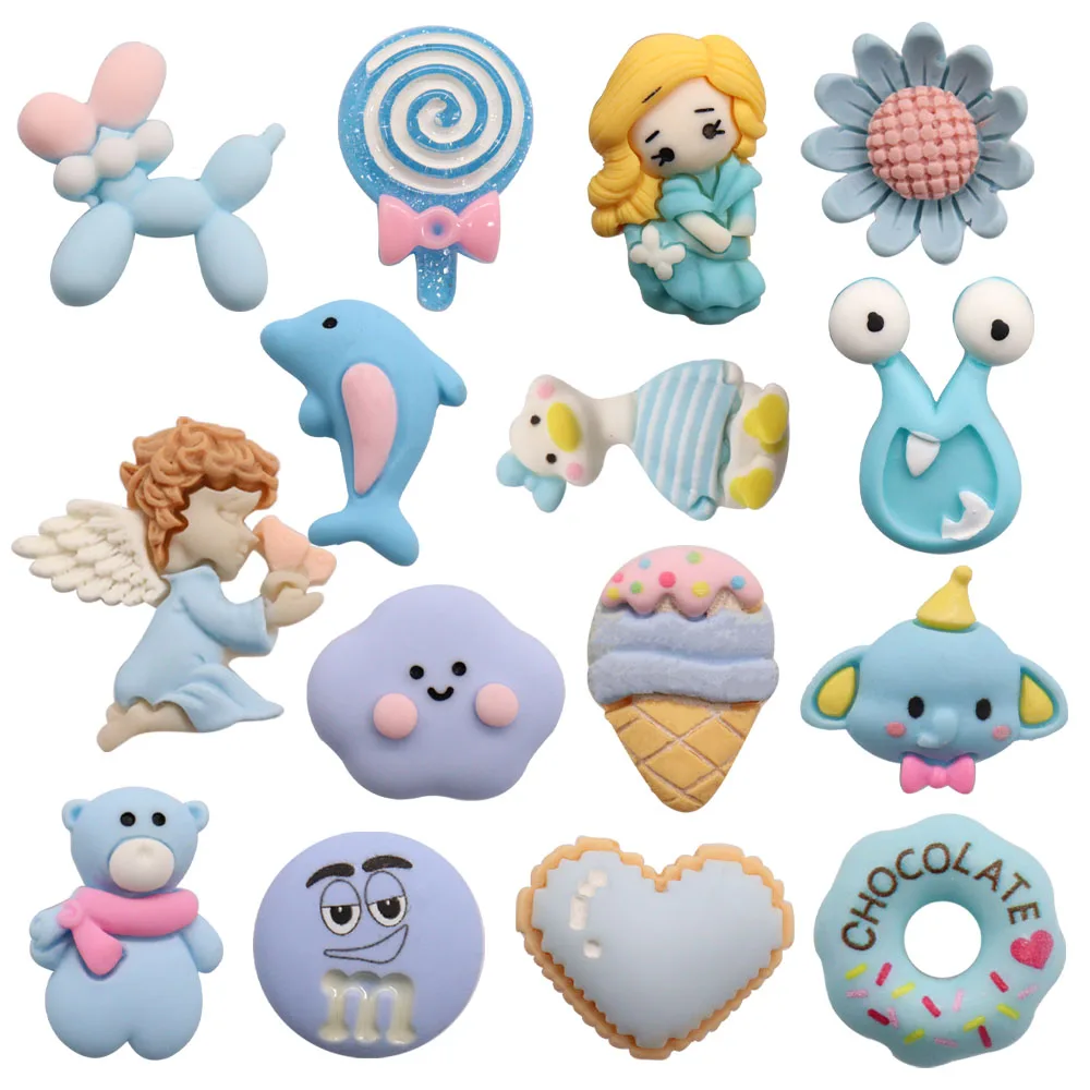 

1pcs Resin Croc Jibz Buckle Bears Chocolate Hearts Clouds Slipper Accessories For Wristband Garden Shoes Button Decoration