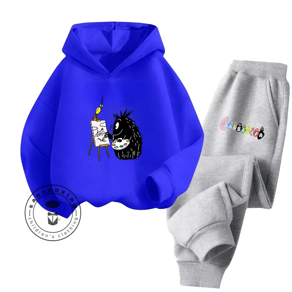 Осенне-зимний комплект детских брюк с капюшоном и длинным рукавом