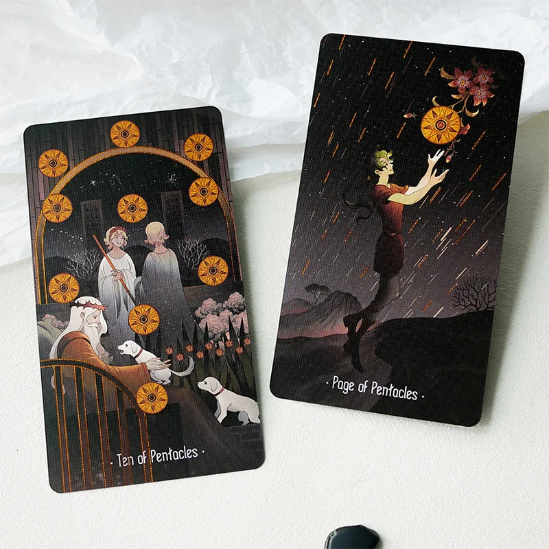 Подлинная Звездная ночь Таро в коробке Подростковая Повседневная карточная игра