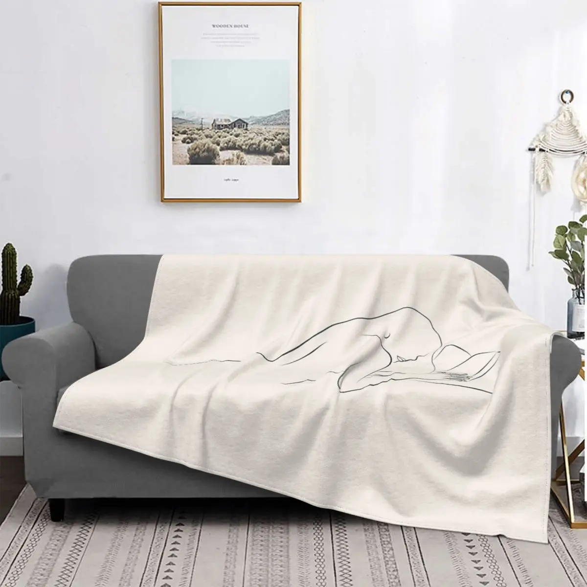 

Manta de aislamiento N ° 6, colcha de cama, cubierta a cuadros, manta de playa con capucha, fundas de cama de invierno
