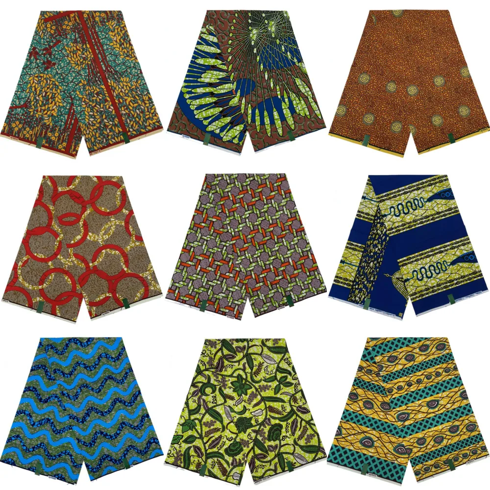 Новая настоящая вощеная ткань высокого качества африканская принтом 100%