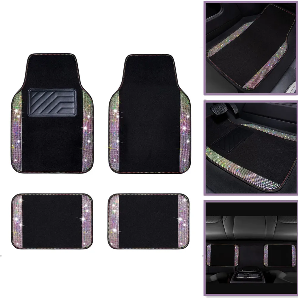 

Diamond Car Floor Mats For HYUNDAI ix35 ix45 Genesis Kona Ioniq H Rio Tucson Santa Fe VelosterUniversal Auto Foot Mat Covers