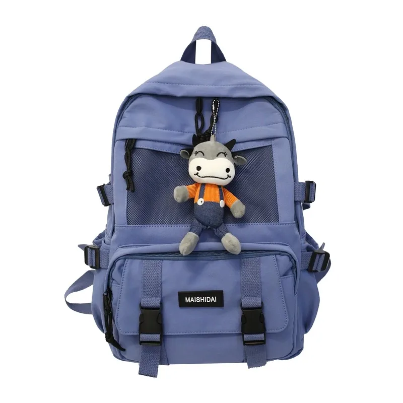 

Nylon Backpack High Quality Schoolbag Fashion Cartoon Pendant School Backpacks Men And Women Casual Large Capacity Shoulder Bags