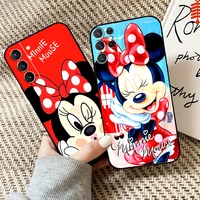 cute minnie mouse phone case for samsung galaxy s22 s21 s20 s10 10e s9 s8 plus for samsung s22 s21 s20 ultra fe 5g soft